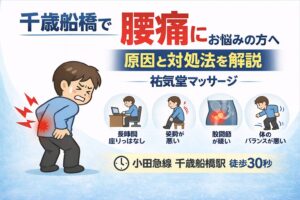 千歳船橋で腰痛にお悩みの方へ｜原因と対処法を解説【祐気堂マッサージ】