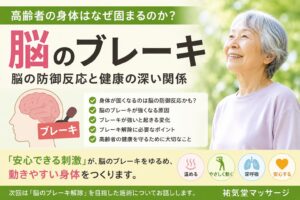 高齢者の身体が動きにくくなる本当の理由｜脳のブレーキと防御反応とは？