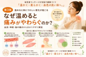 なぜ温めると痛みがやわらぐのか？血流・神経・脳からわかりやすく解説【第3弾】