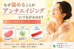 温めるとなぜ若々しい身体に?ミトコンドリア・HSP・NOとアンチエイジング