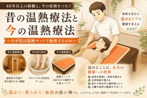 昔の温熱療法と今の温熱療法｜三井温熱マットで施術する理由