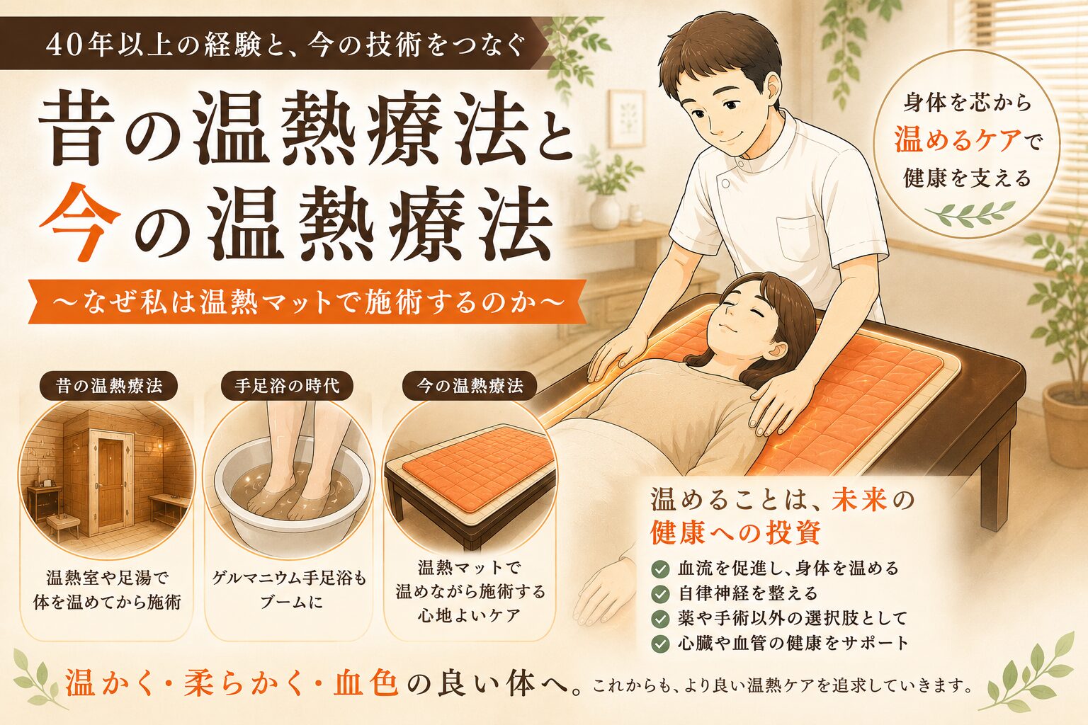 昔の温熱療法と今の温熱療法｜三井温熱マットで施術する理由