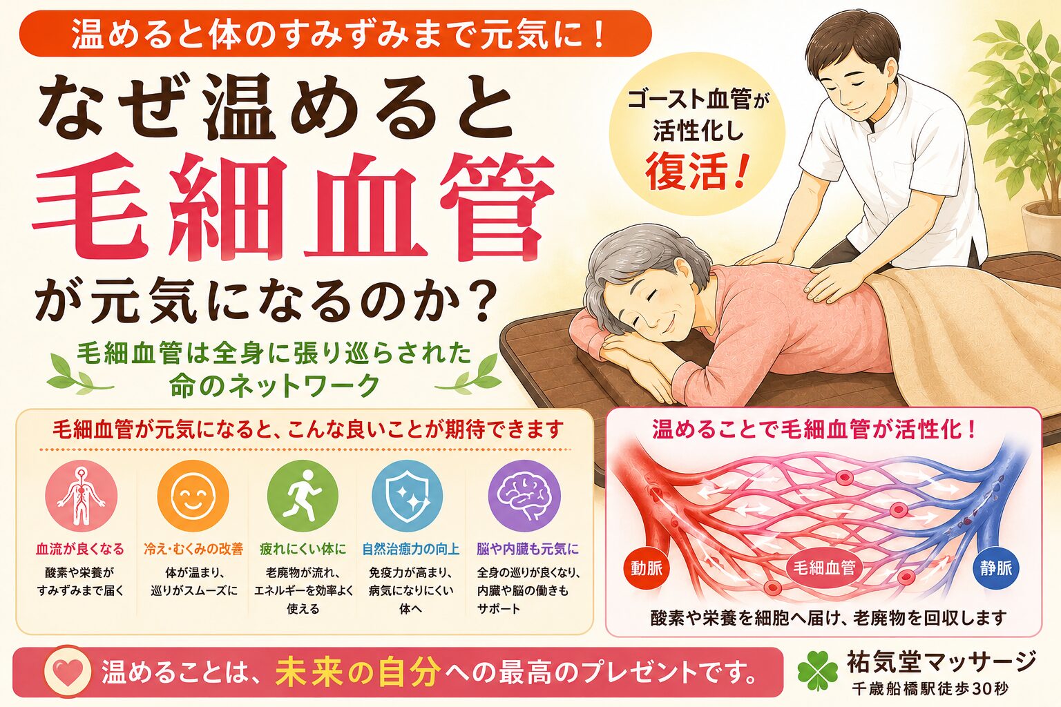 なぜ温めると毛細血管が元気になるのか？｜ゴースト血管と血流改善の仕組みをわかりやすく解説
