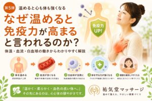 なぜ温めると免疫力が高まると言われるのか？体温・血流・白血球の働きから解説【第5弾】
