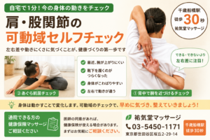 簡単に出来る可動域セルフチエック法