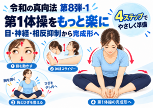 令和の真向法 第8弾-1｜第1体操をもっと楽にする準備と仕上げ